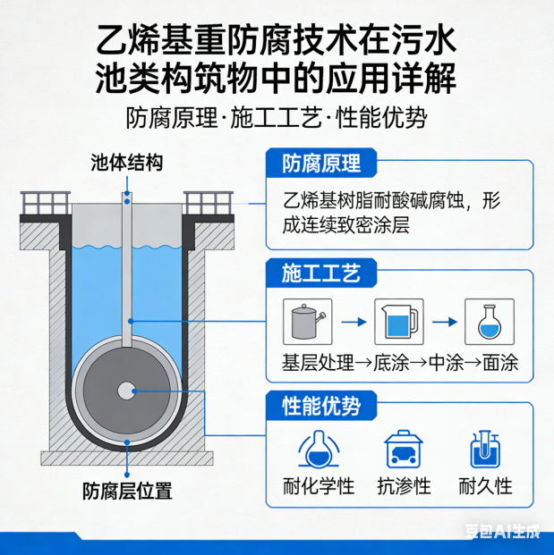 乙烯基重防腐技术在污水池类构筑物中的应用详解